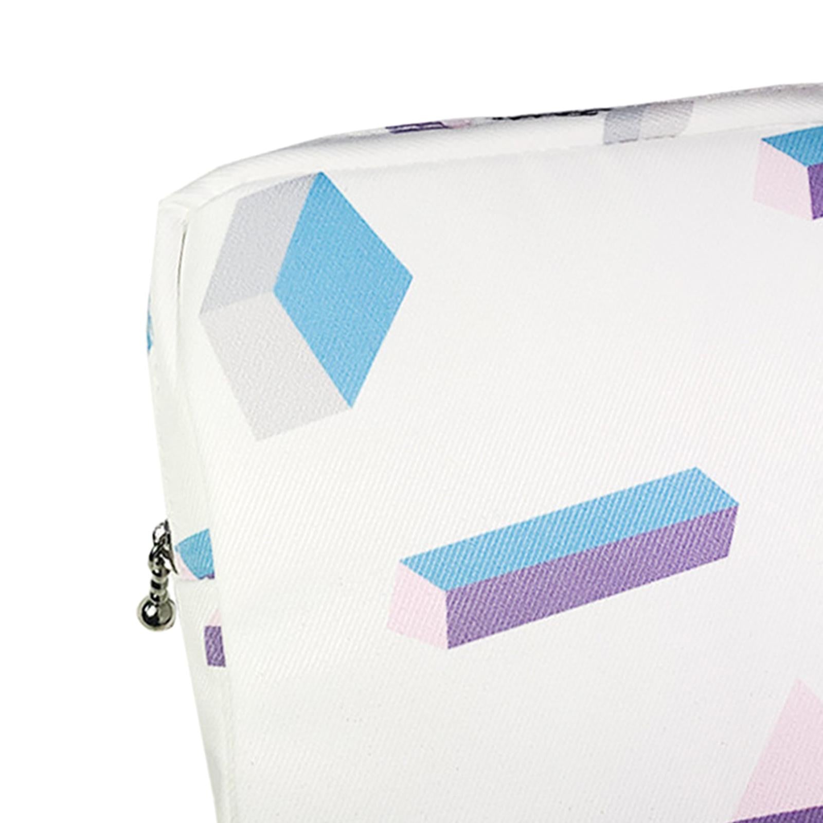 Washable Sanitary Napkin Storage Bag Toiletry Pouch Nursing Girls Ladies white geometric