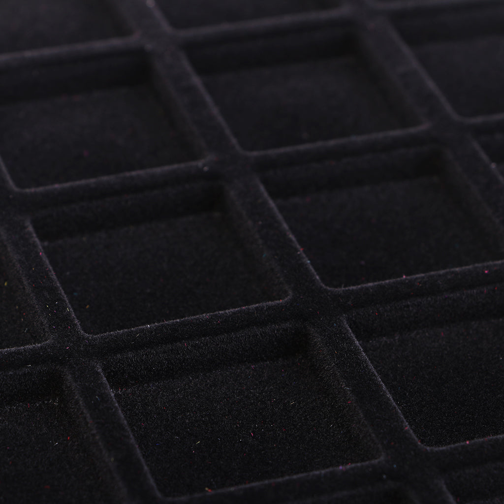 48 Grid Velvet Frame Series Display Tray Coin Case for Coin Display -Black