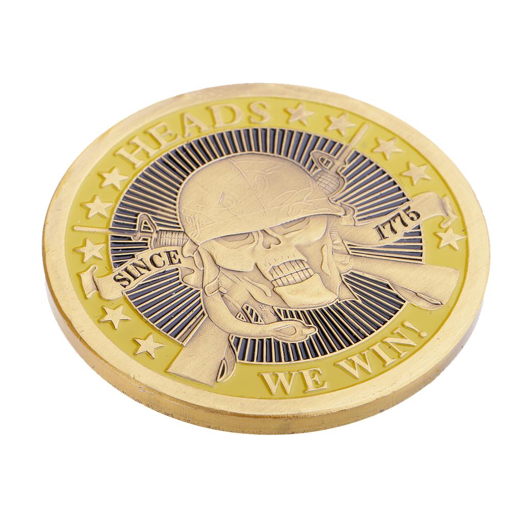 Navy Skull Helmet Sniper Challenge Coin American Golden Commemorative Coin