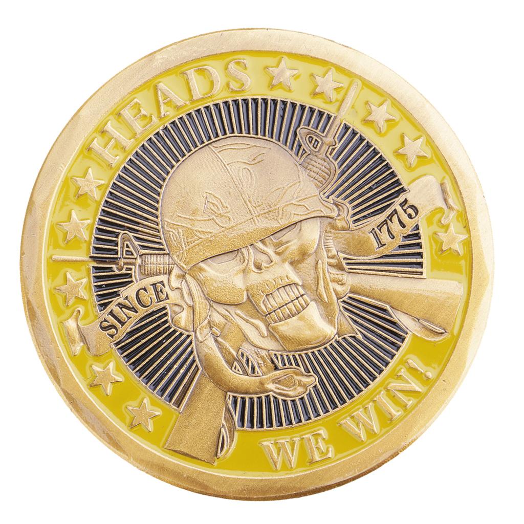 Navy Skull Helmet Sniper Challenge Coin American Golden Commemorative Coin