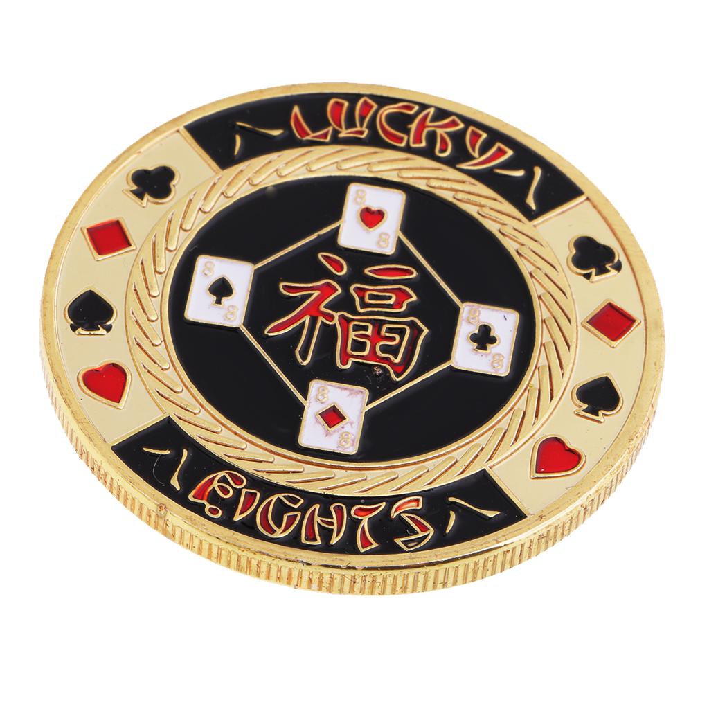 Gold Plated Lucky Poker Chip Coin Toys Commemorative Coin Toys Collectible