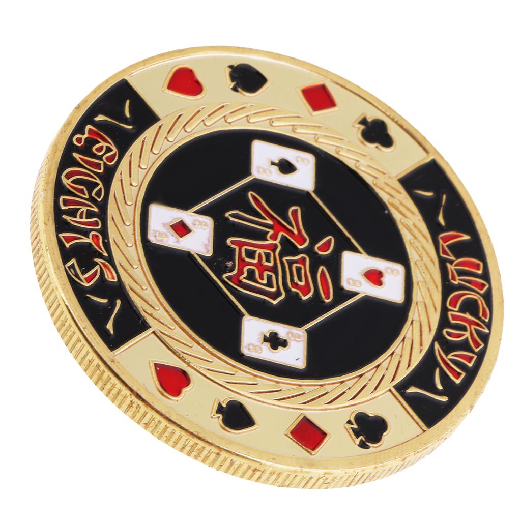 Gold Plated Lucky Poker Chip Coin Toys Commemorative Coin Toys Collectible