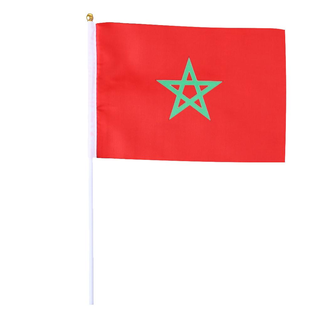 12PCS Flag Flags Banner Hand Waving Flag National Pride Flag Morocco
