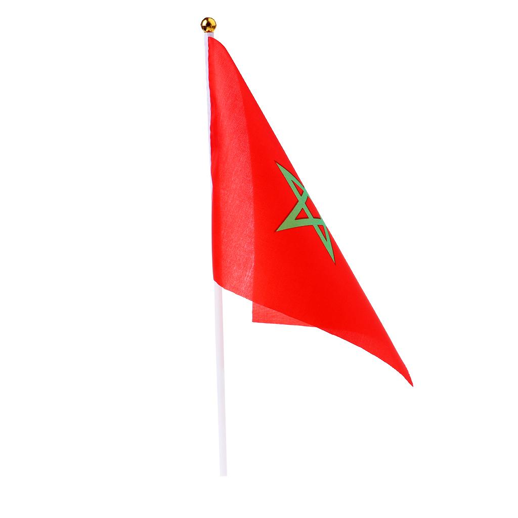 12PCS Flag Flags Banner Hand Waving Flag National Pride Flag Morocco