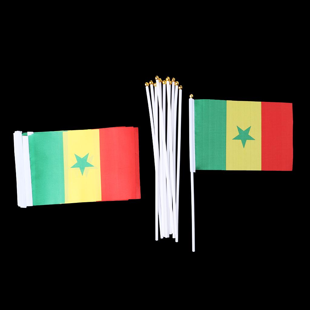 12PCS Flag Flags Banner Hand Waving Flag National Pride Flag Senegal