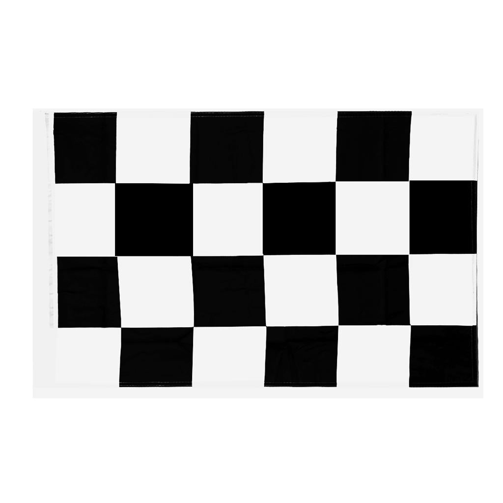 Black and White Checkered Motorsport Racing Banner Starting End Racing Flag