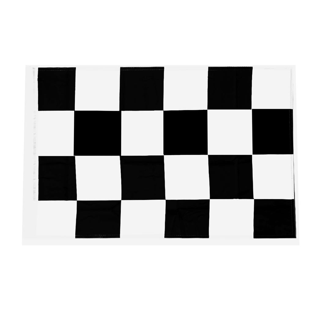 Black and White Checkered Motorsport Racing Banner Starting End Racing Flag