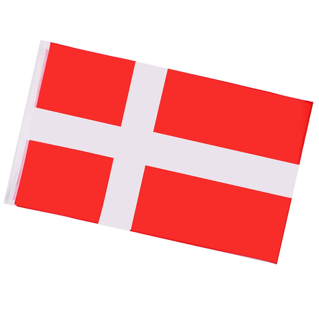 Country Large Flag National Banner Festival Decor Red White Denmark
