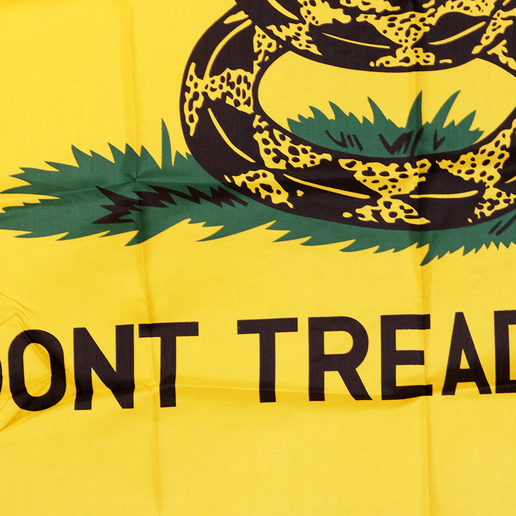 Gadsden State Yellow Black Coiled Snake Design Flag American Revolution Flag