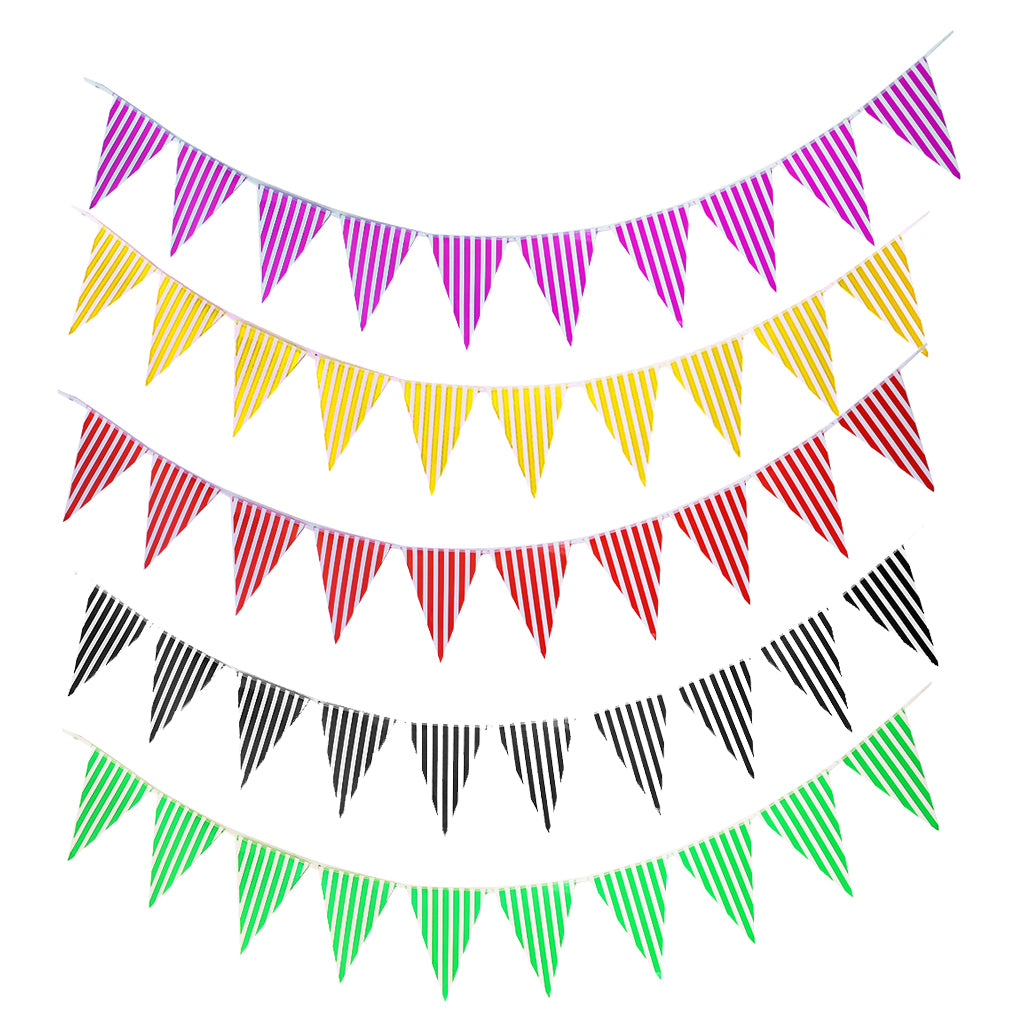 Colorful Paper Flag Banners Flag Decoration String Pennant Banner Black