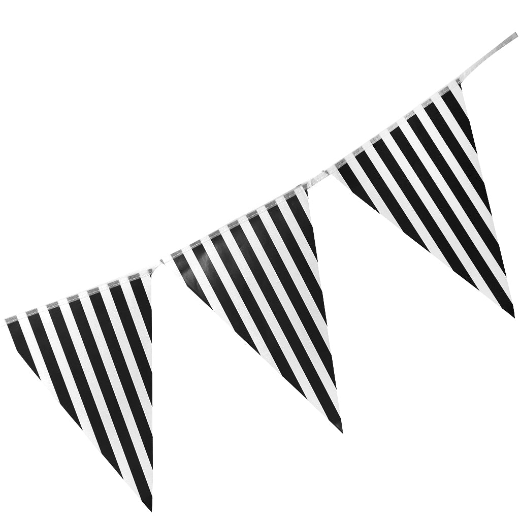 Colorful Paper Flag Banners Flag Decoration String Pennant Banner Black