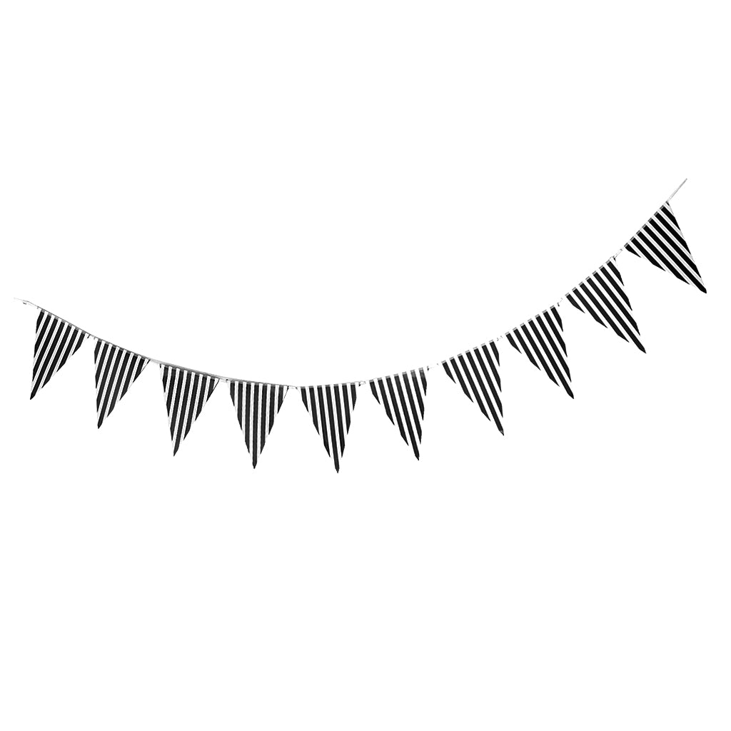 Colorful Paper Flag Banners Flag Decoration String Pennant Banner Black