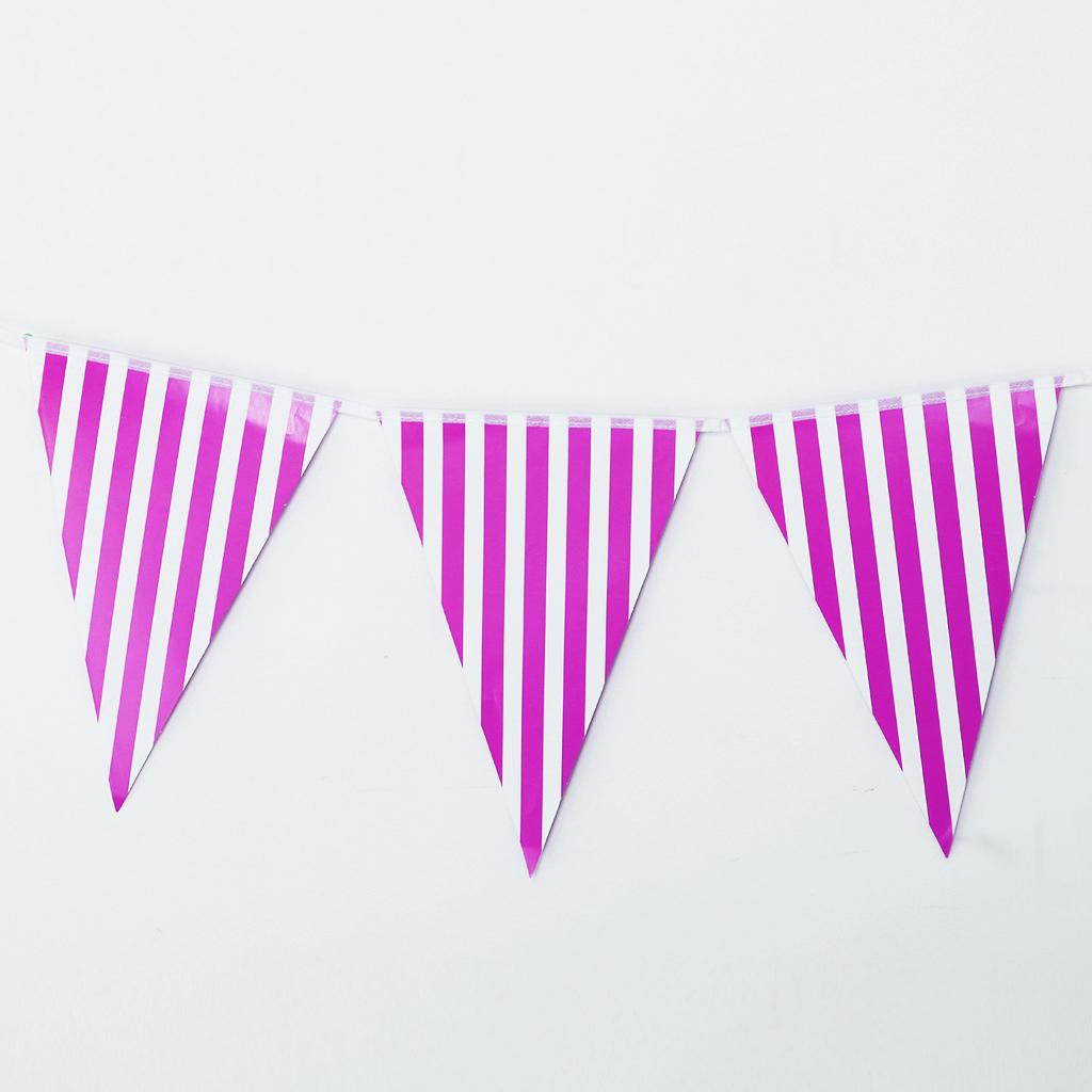 Colorful Paper Flag Banners Flag Decoration String Pennant Banner Purple