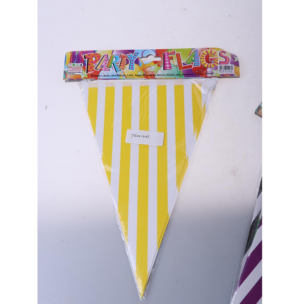 Colorful Paper Flag Banners Flag Decoration String Pennant Banner Yellow