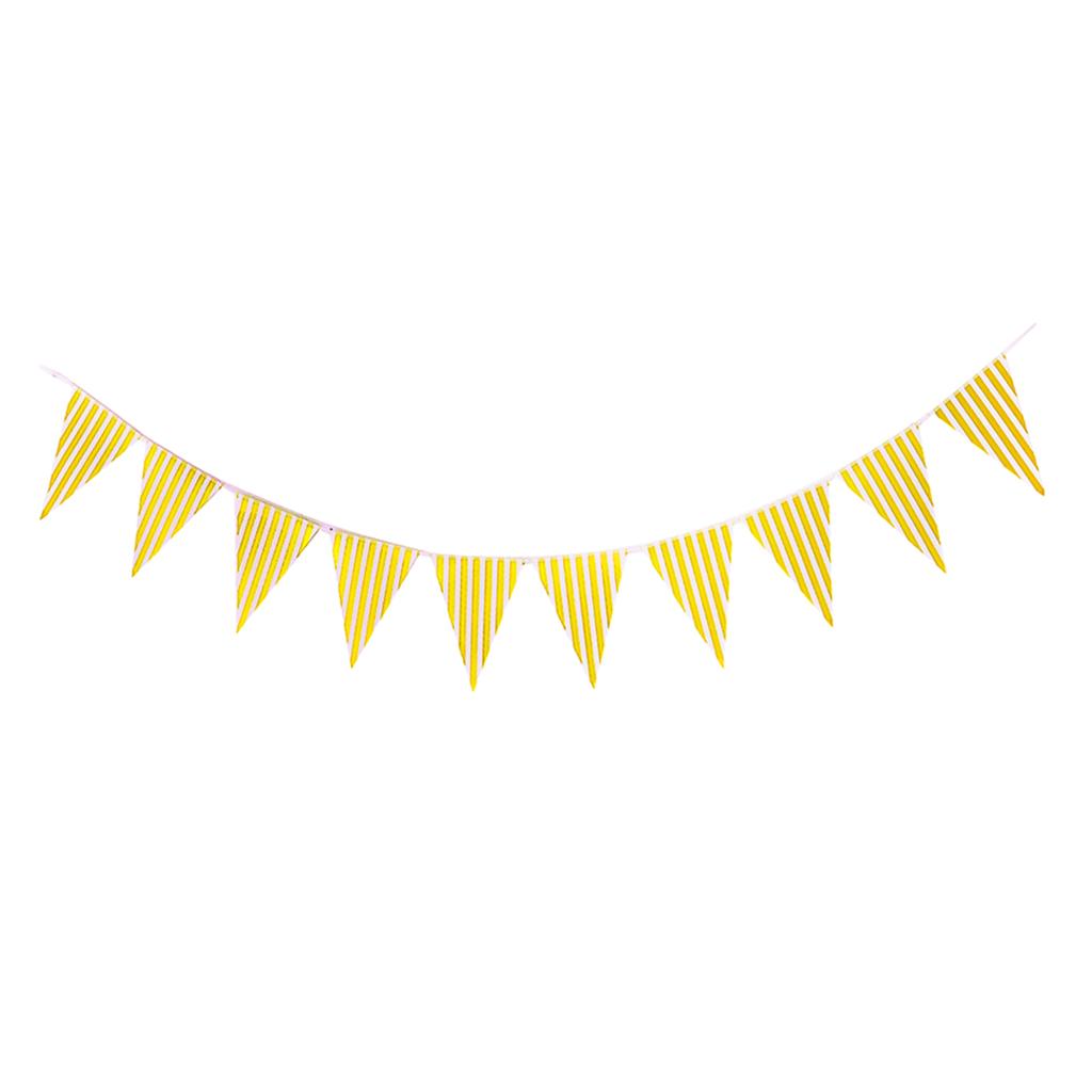 Colorful Paper Flag Banners Flag Decoration String Pennant Banner Yellow