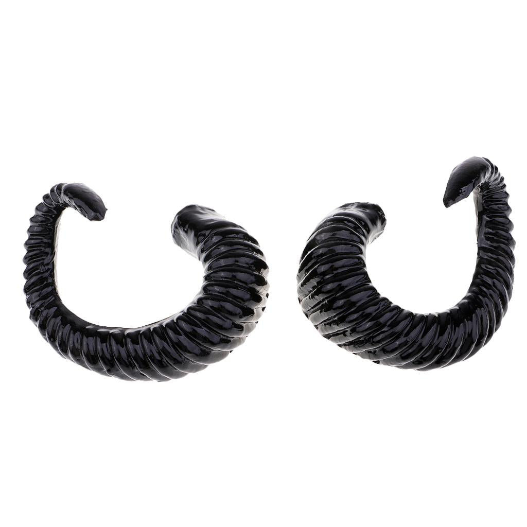 Artificial Ram Horns Costume Accessory for DIY Gothic Hair Headband Hoop B