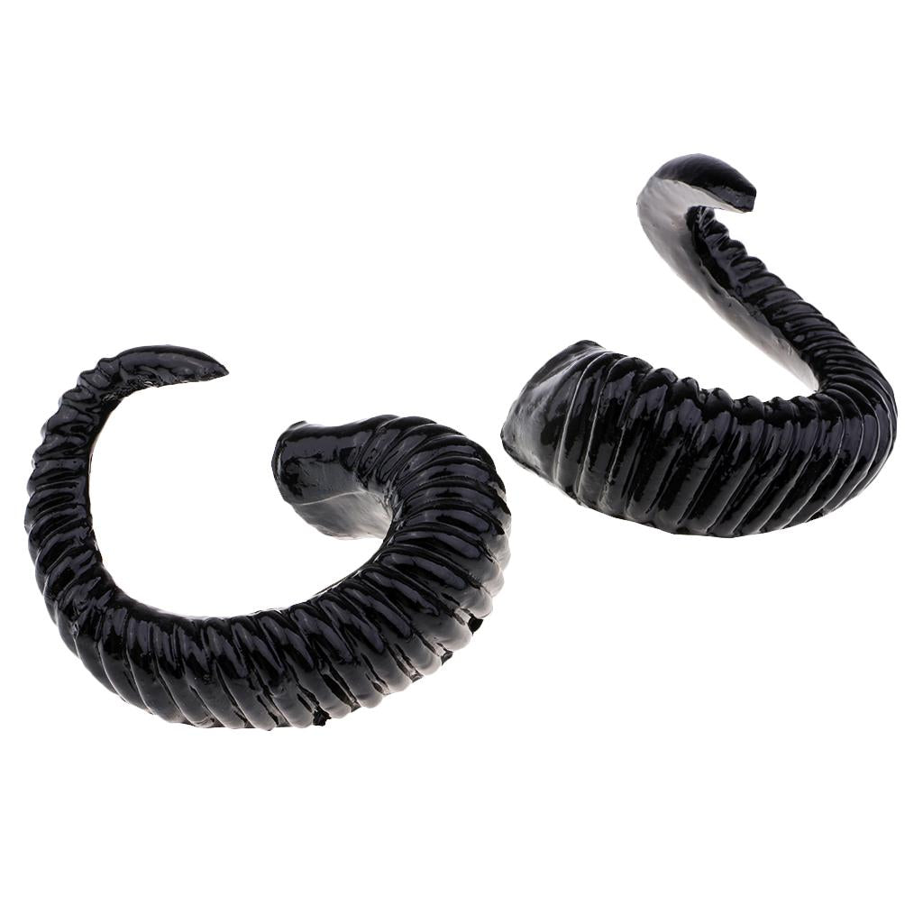 Artificial Ram Horns Costume Accessory for DIY Gothic Hair Headband Hoop B