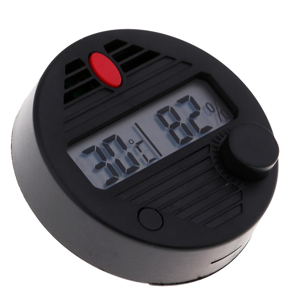 High Quality Round Digital Hygrometer Thermometer Temp for Cigars Humidors
