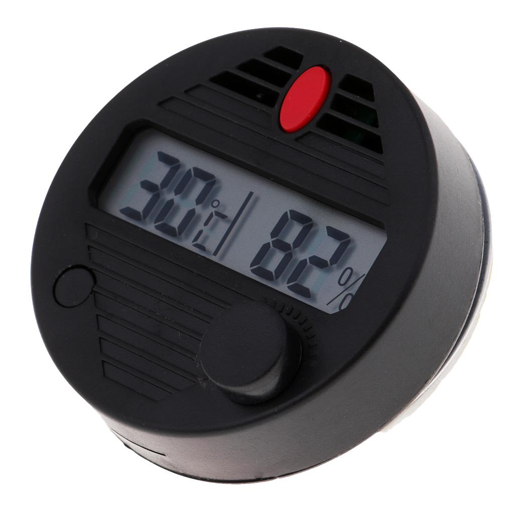 High Quality Round Digital Hygrometer Thermometer Temp for Cigars Humidors