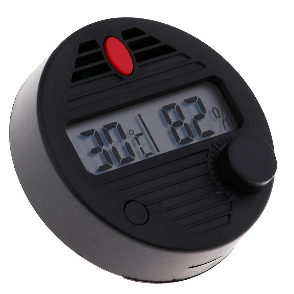 High Quality Round Digital Hygrometer Thermometer Temp for Cigars Humidors