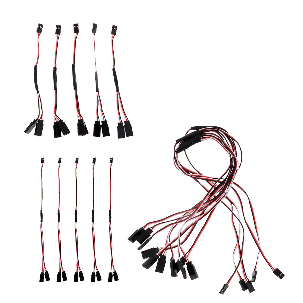 5pcs Y Type Steering Servo Extended Line Extension Lead Wire Cable 150mm