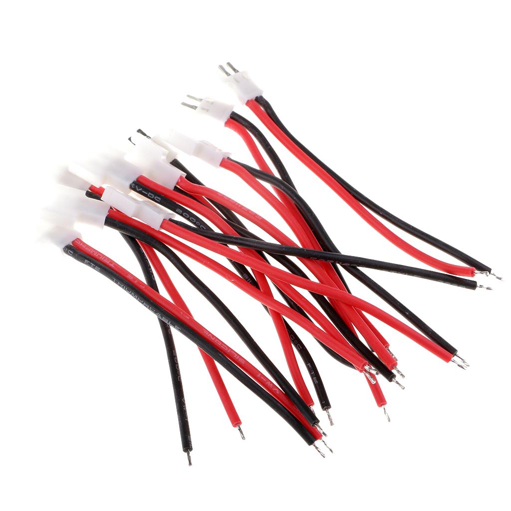 10 Pieces Male Plug Battery Charging Adapter Cable 3.7v Lithium Battery Wire