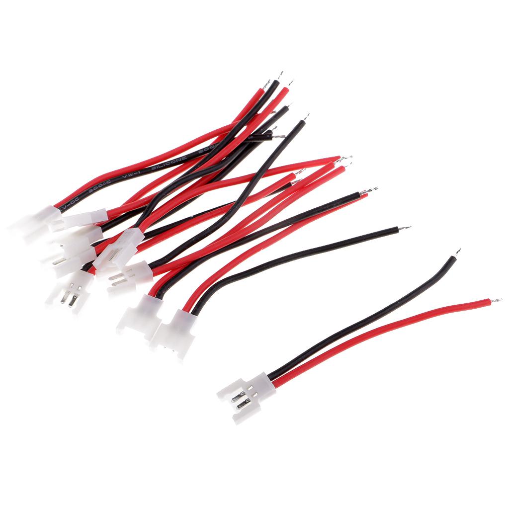 10 Pieces Male Plug Battery Charging Adapter Cable 3.7v Lithium Battery Wire