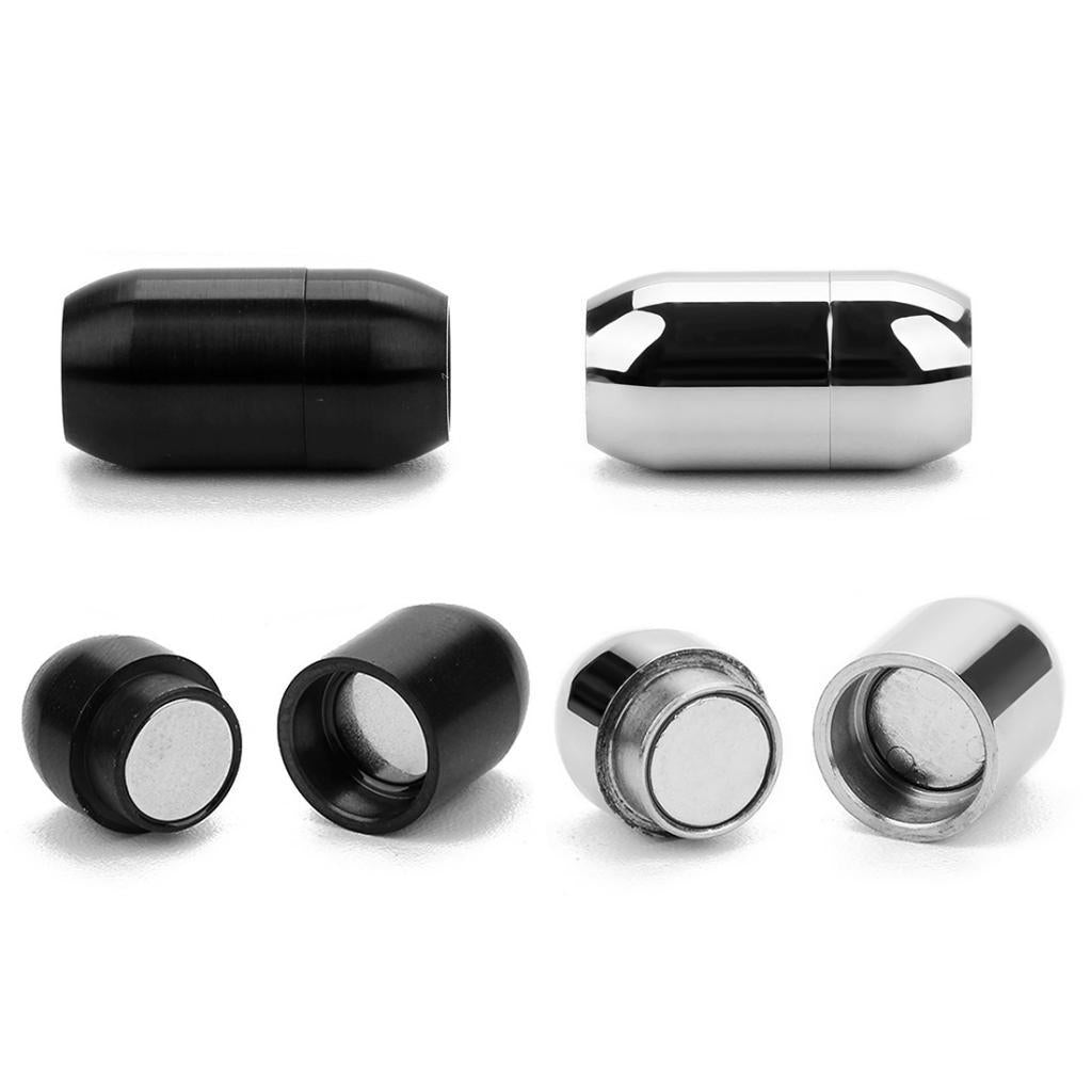 Column Magnetic Clasp Cord End Cap Bracelet Necklace Jewelry Inner Dia 5mm