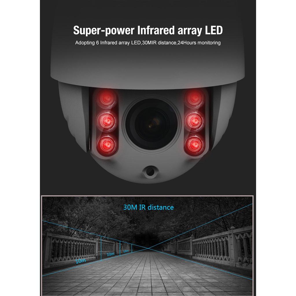 2MP Wireless IP Camera WiFi IR Dome Outdoor Two Way Audio Tour Auto Focus