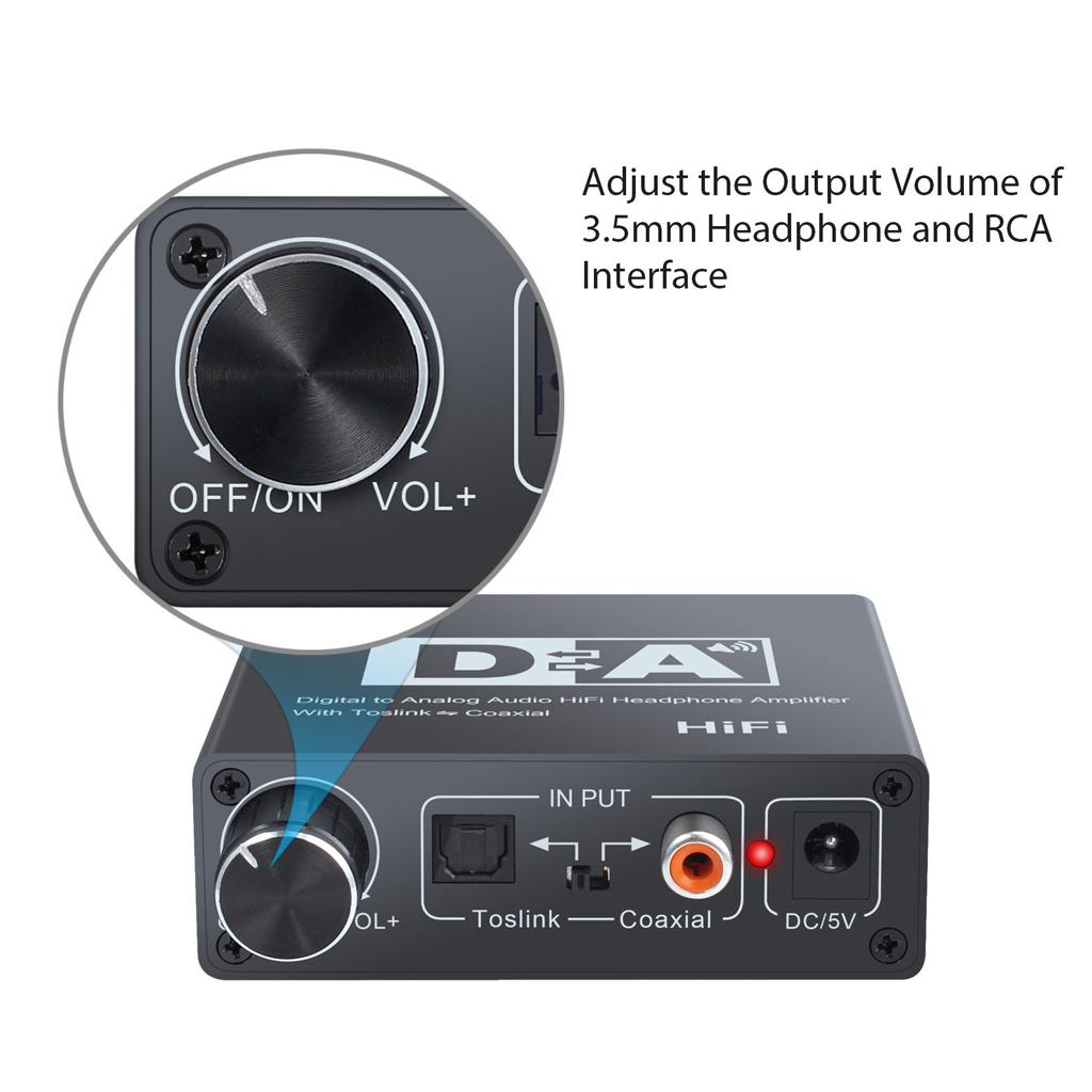 Digital To Analog Audio Converter Hifi DAC Amp Amplifier Coaxial Decoder