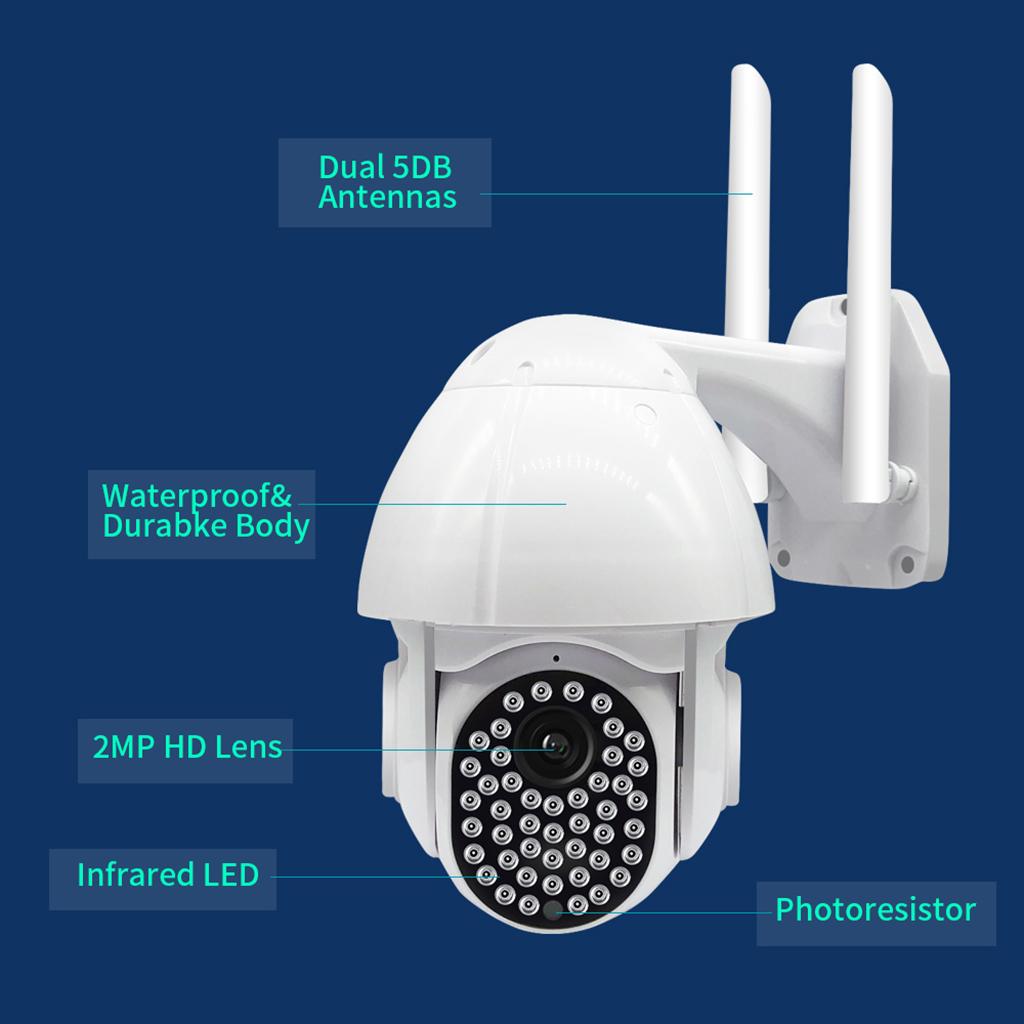1080P WIFI IP HD Camera Wireless PTZ Smart Home Security IR Cam AU Plug