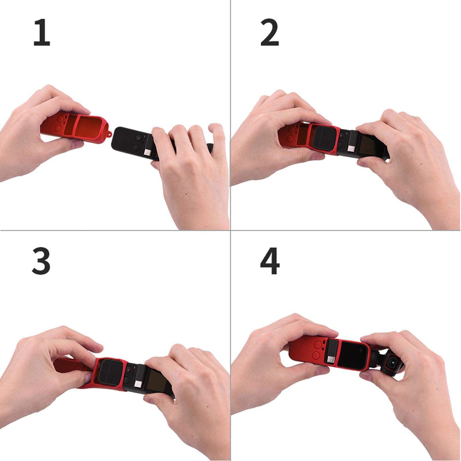 Accessories Silicone Cover Case Sleeve for DJI Pocket 2 Red