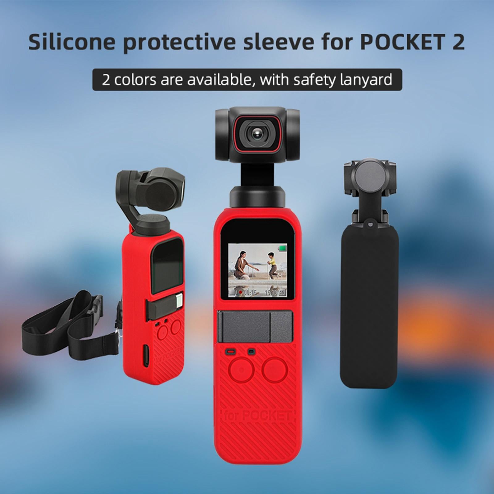 Accessories Silicone Cover Case Sleeve for DJI Pocket 2 Red