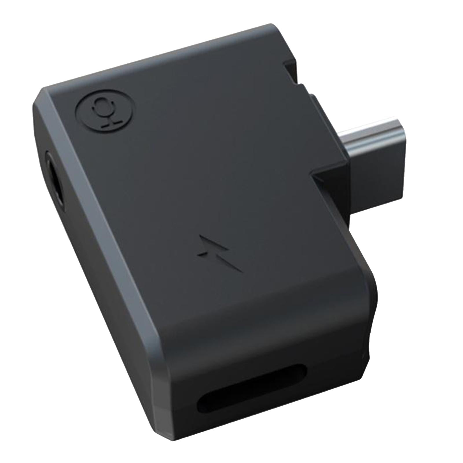 Portable Dual USB-C 3.5mm Microphone Adapter for Insta360 ONE X2 Charging