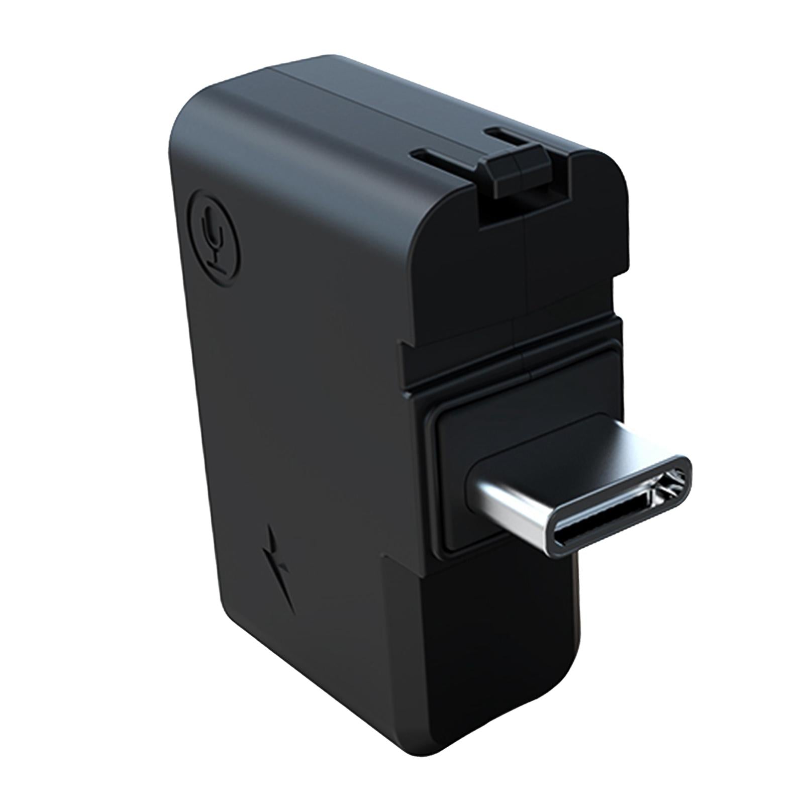 Portable Dual USB-C 3.5mm Microphone Adapter for Insta360 ONE X2 Charging
