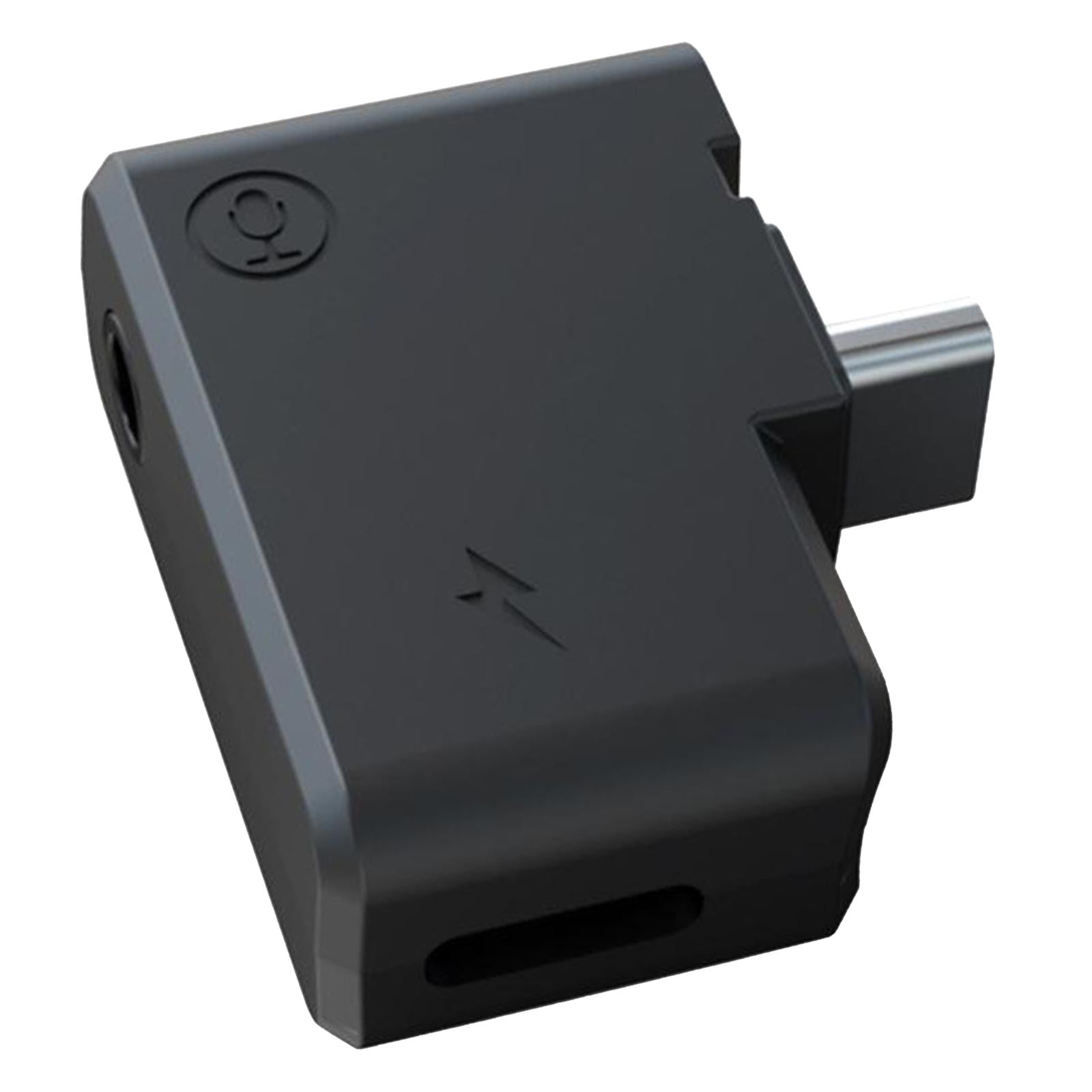 Portable Dual USB-C 3.5mm Microphone Adapter for Insta360 ONE X2 Charging