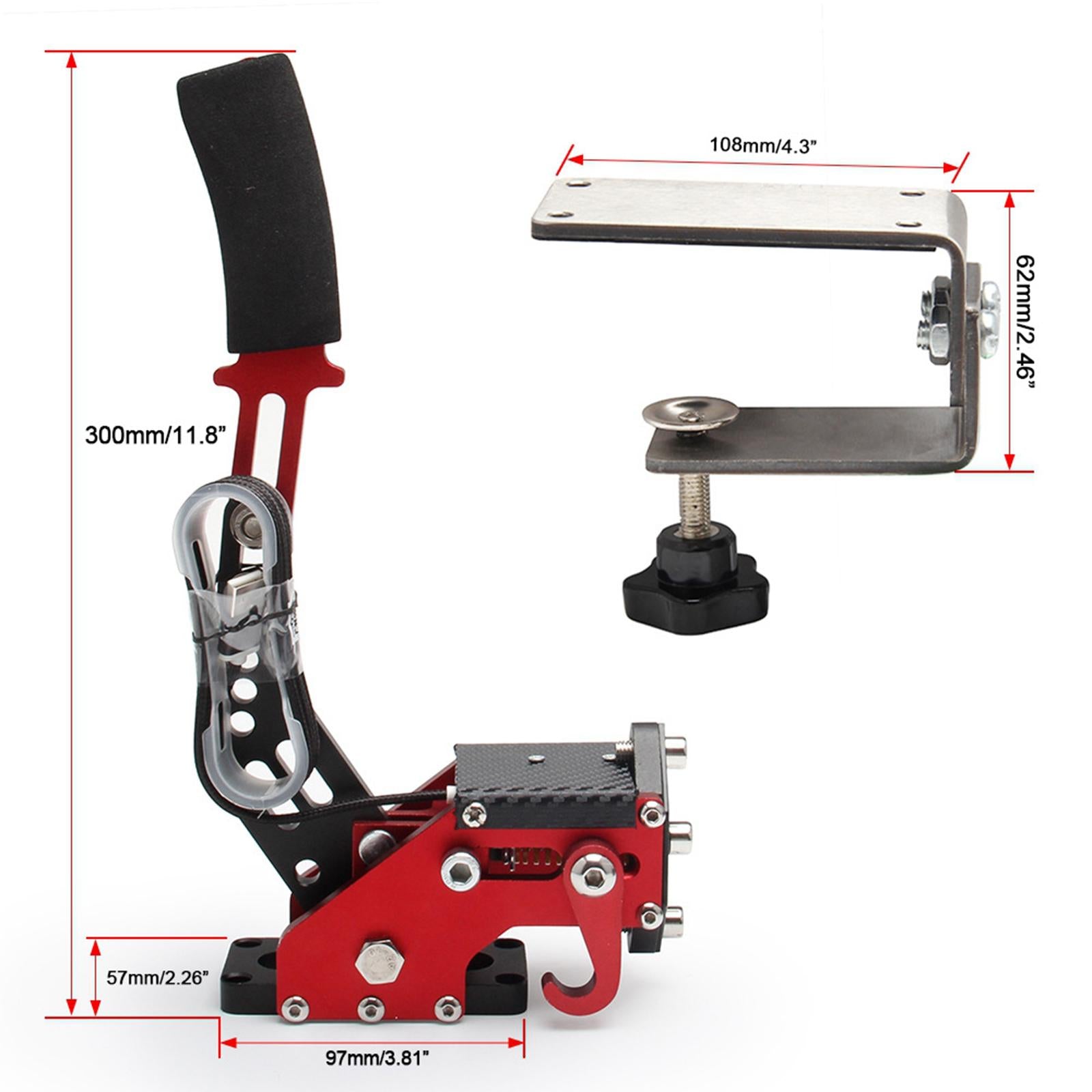 Progressive 14Bit PC SIM USB Handbrake for Racing Games Red