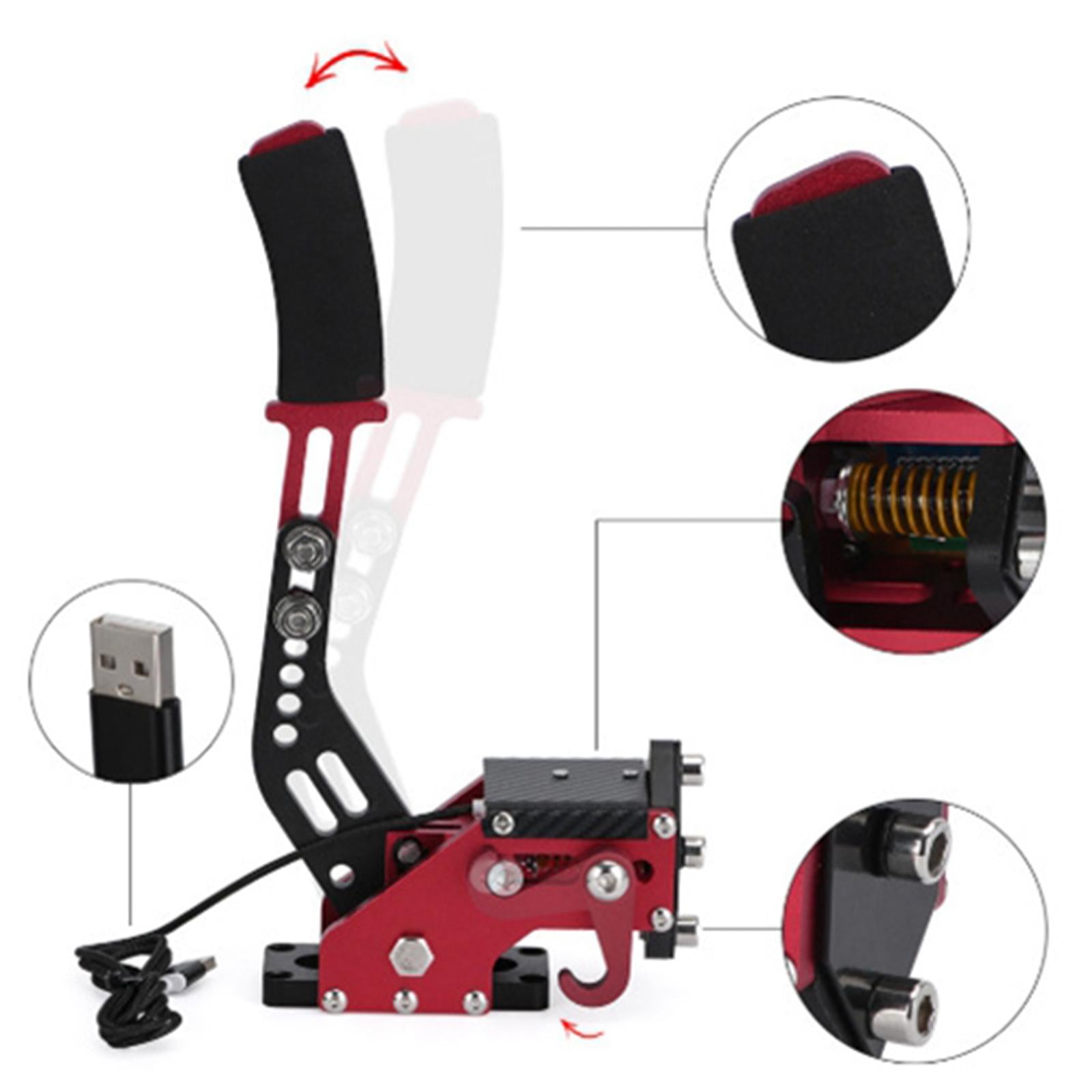 Progressive 14Bit PC SIM USB Handbrake for Racing Games Red