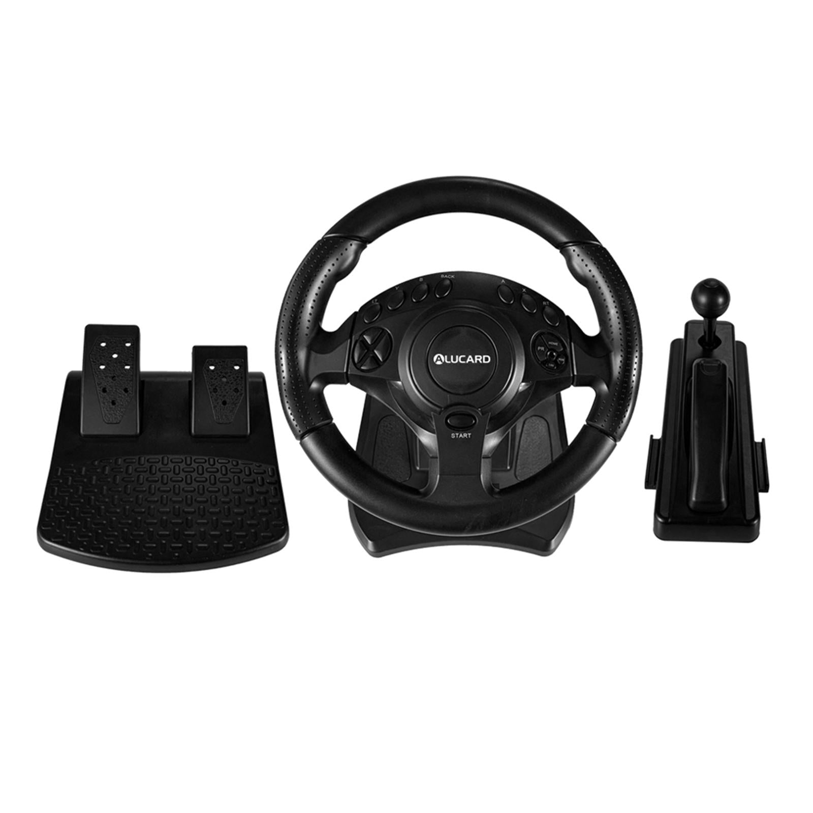 Racing Game Steering Wheel Pedals Kit Driving Simulator for Xbox One/360 PC