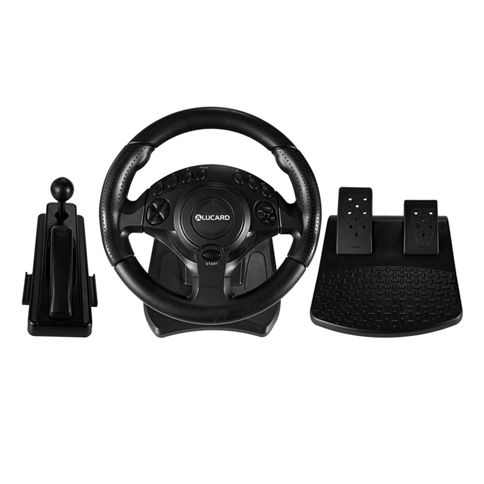 Racing Game Steering Wheel Pedals Kit Driving Simulator for Xbox One/360 PC