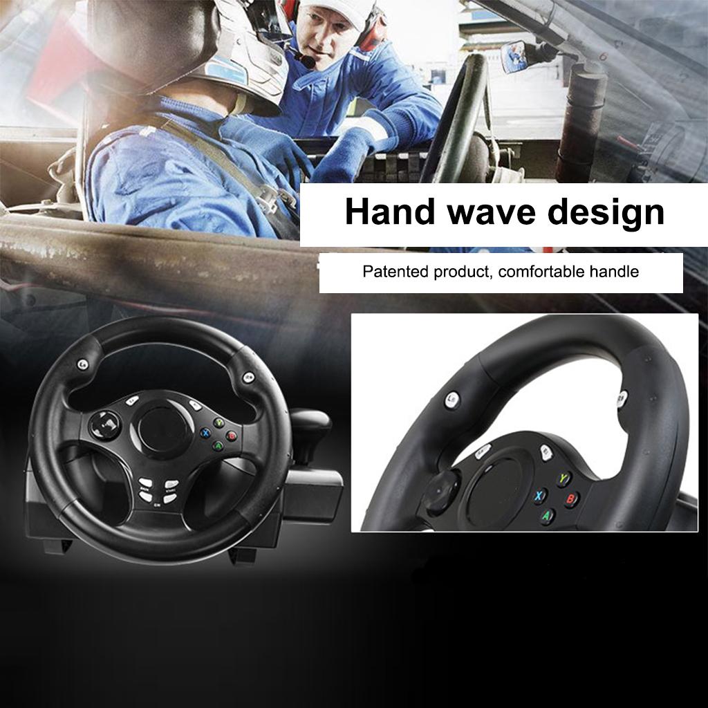 USB Gaming Steering Wheel Controller with Pedals Gear Set Controller for PS3