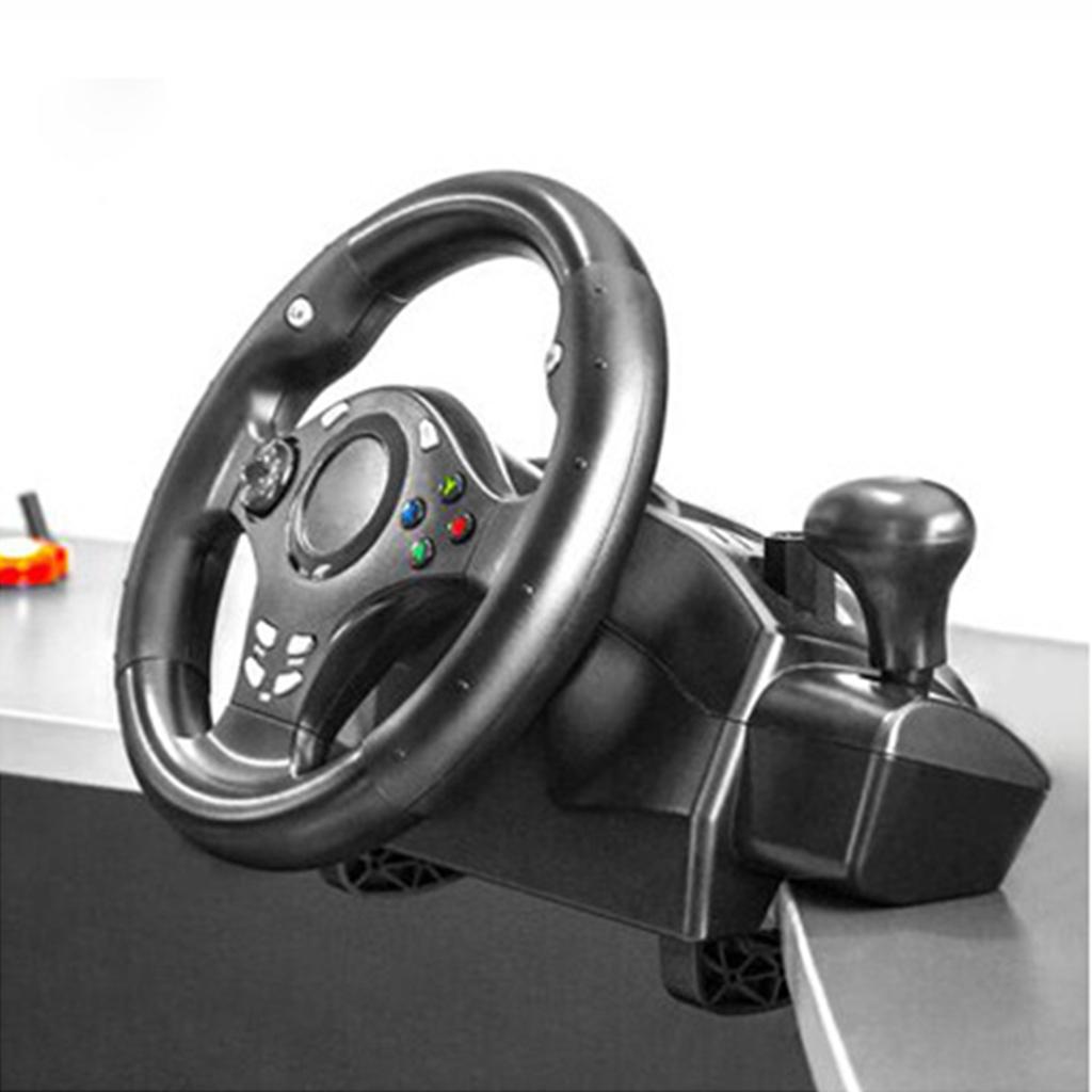 USB Gaming Steering Wheel Controller with Pedals Gear Set Controller for PS3