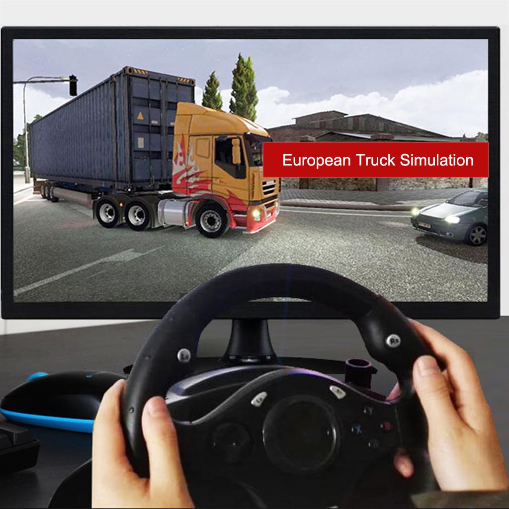 USB Gaming Steering Wheel Controller with Pedals Gear Set Controller for PS3