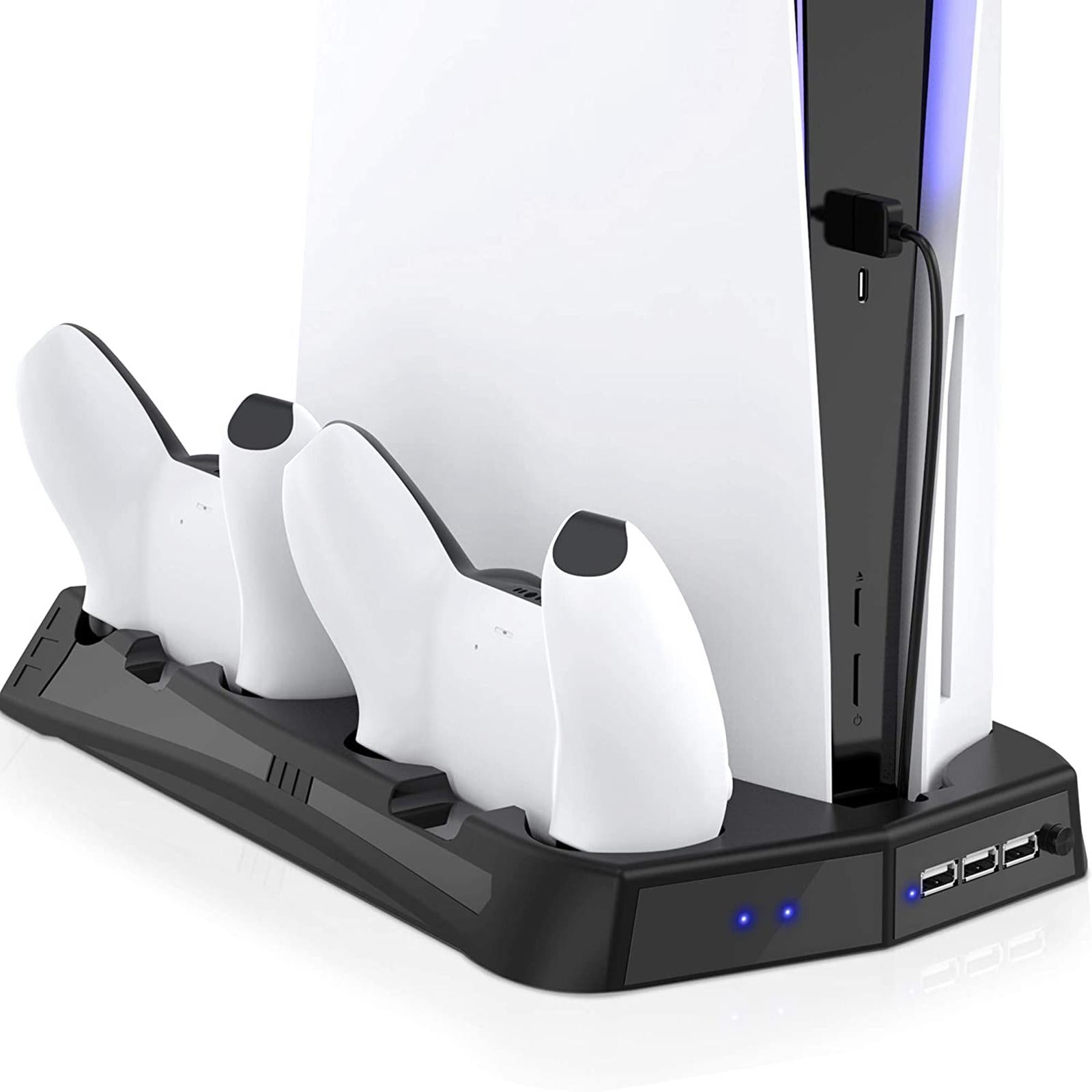 New Vertical Stand With Cooling Fan Controller Charging Dock for PS5 DE/UHD