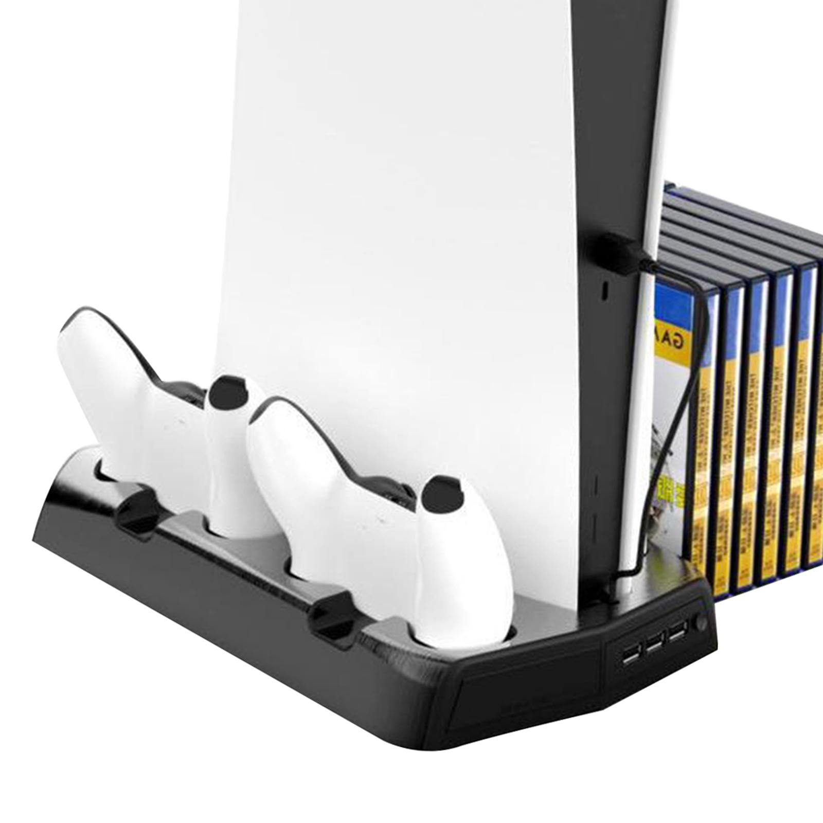 Black Vertical Stand With Cooling Fan Charging Dock for Playstation5 DE/UHD