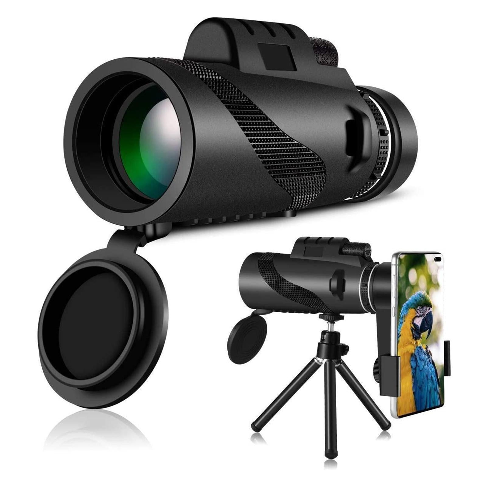 Shockproof Monoculars Telescope 40x60 HD with Tripod Adapter Low Light