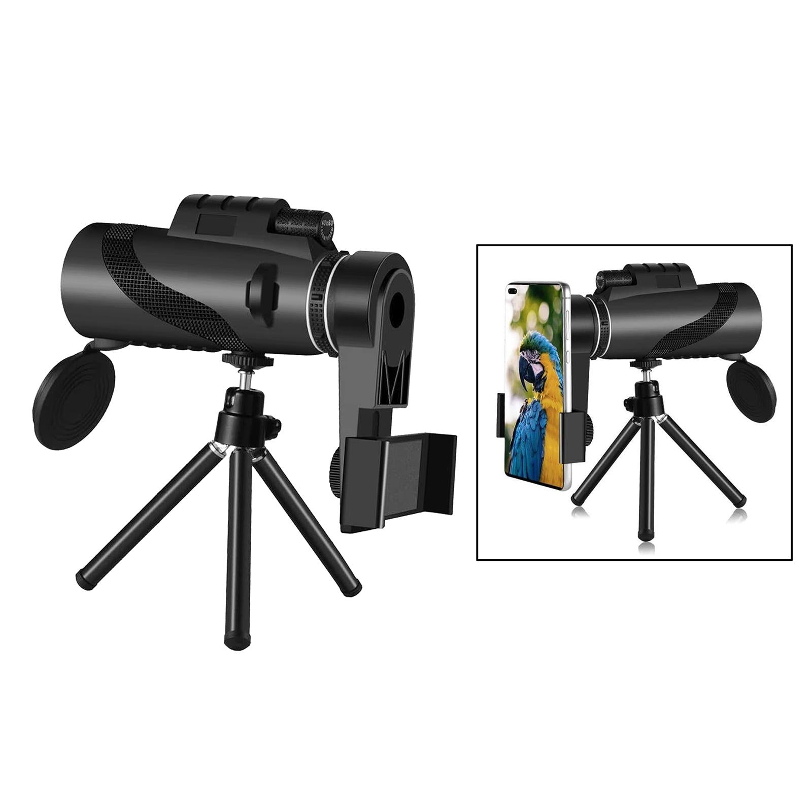 Shockproof Monoculars Telescope 40x60 HD with Tripod Adapter Low Light