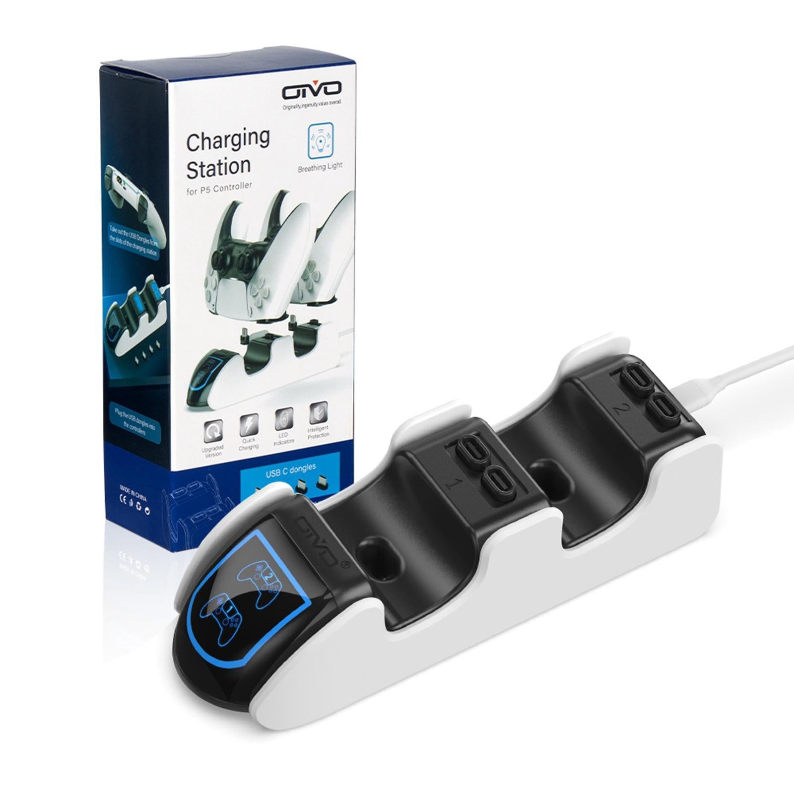Portable Dual Charging Station Charger for Playstation 5 Controller Safe