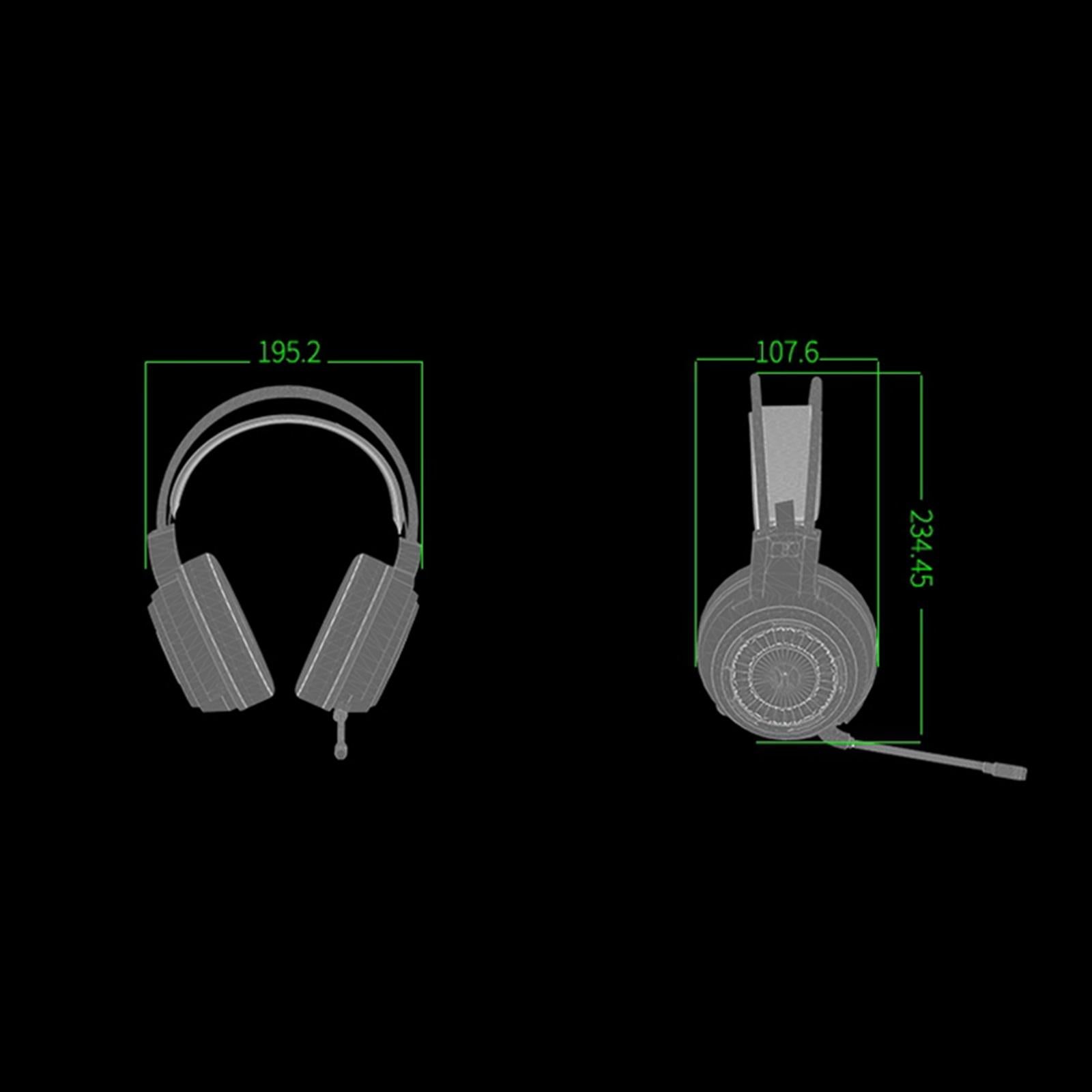 Esports Gaming Headset PC Headphone 7.1 Surround Sound for PC Mac Laptop USB plug