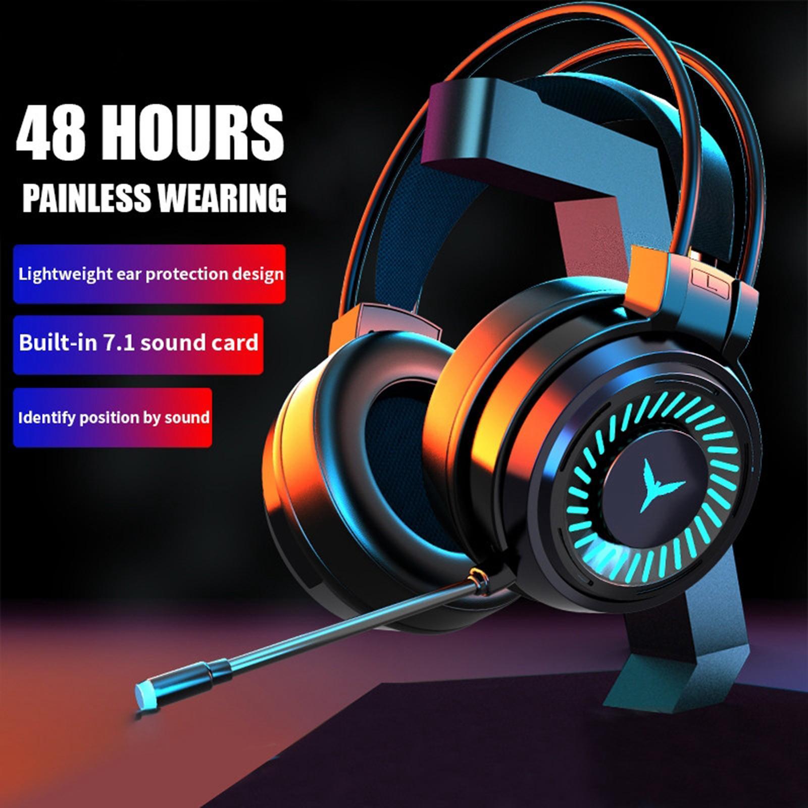 Esports Gaming Headset PC Headphone 7.1 Surround Sound for PC Mac Laptop 3.5mm plug